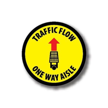 Ergomat 32in CIRCLE SIGNS Traffic Flow One Way Aisle DSV-SIGN 1024 #3912 -UEN